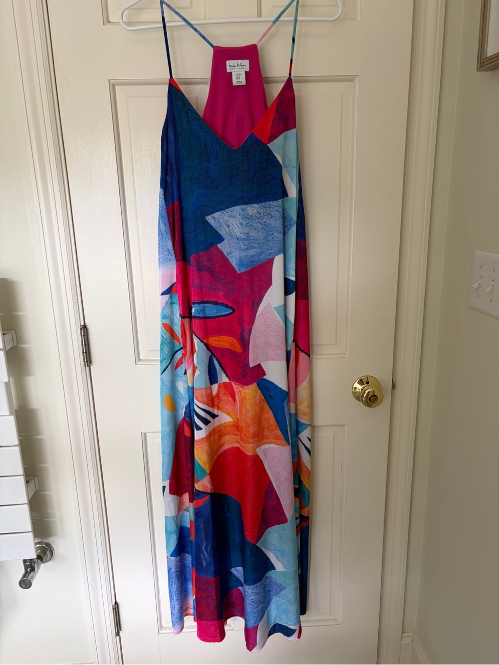 Nicole Miller Multicolor Abstract Print Maxi Dress